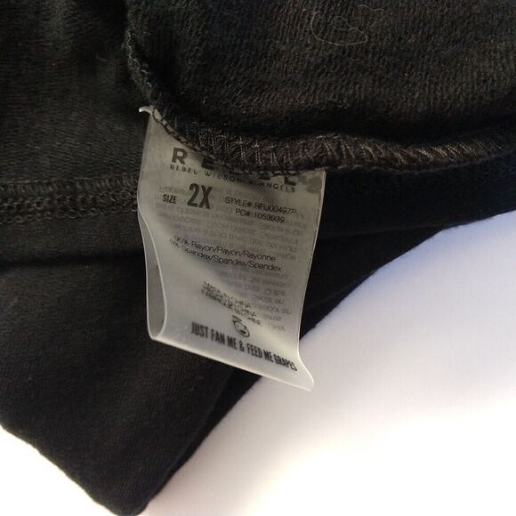 Rebel Wilson X Angels Black Sheath Dress Plus Size 2X NWT Stretch Ruched Scoop - Picture 8 of 8